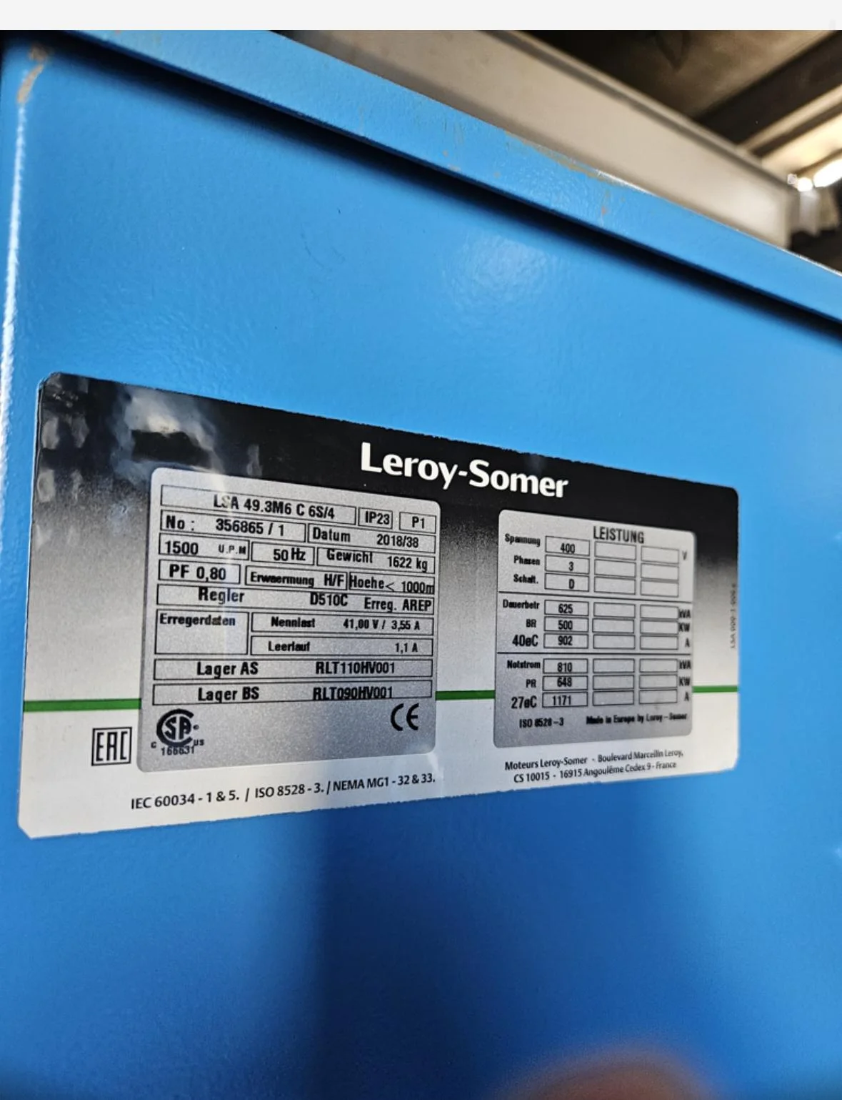 R Schmitt Enertec ENERGIN M12 500 kW Containerized Gas Generator Set